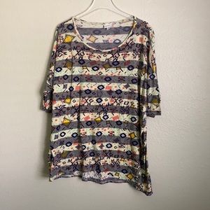 LulaRoe | black tan Irma top | xl